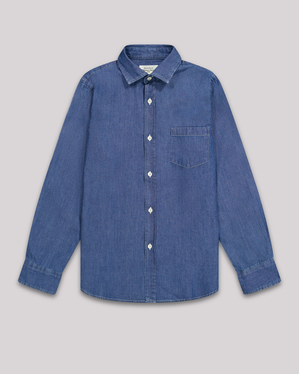 Paul Boy's Indigo denim Shirt - Image principale