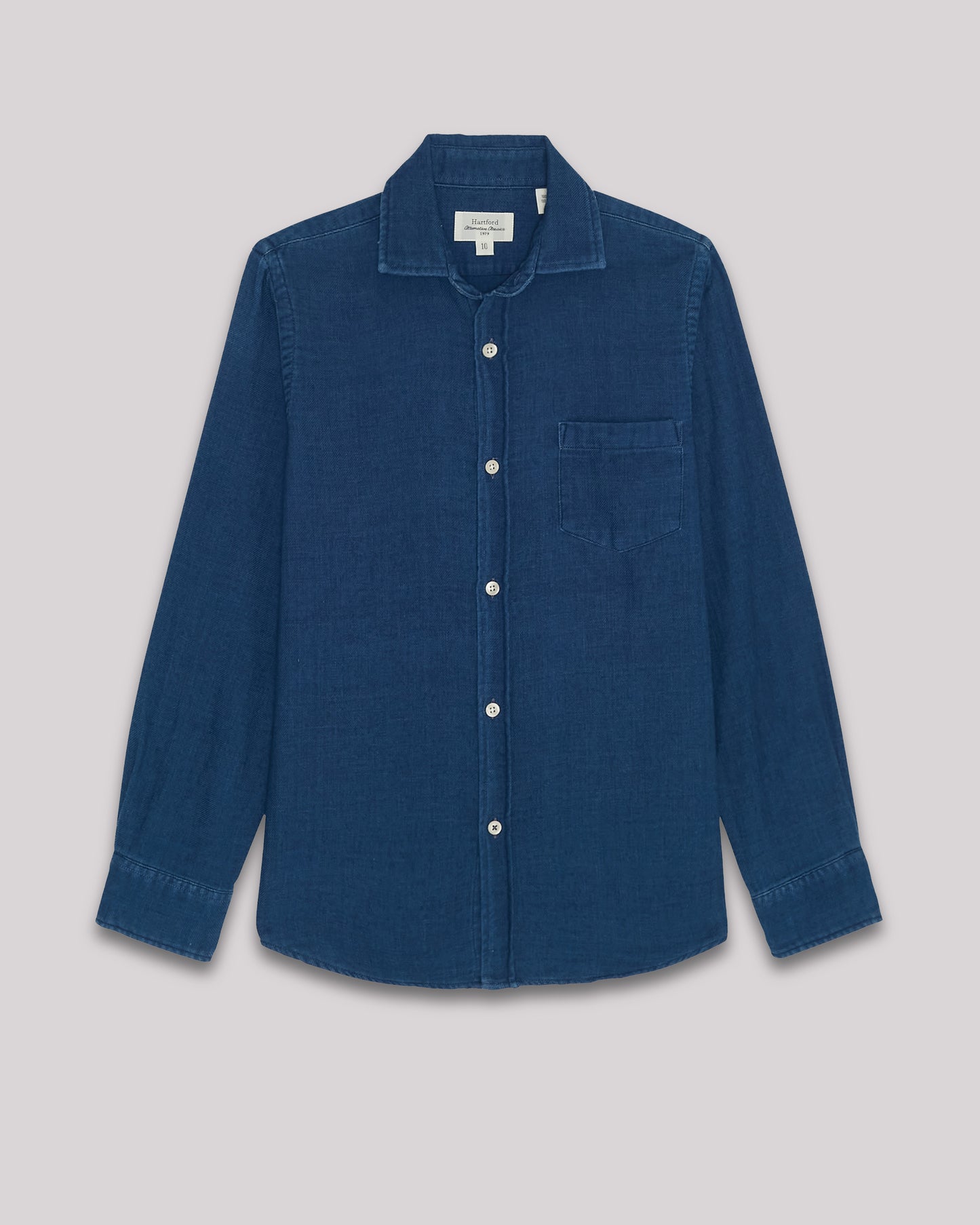 Chemise Garcon en twill double face Indigo Paul