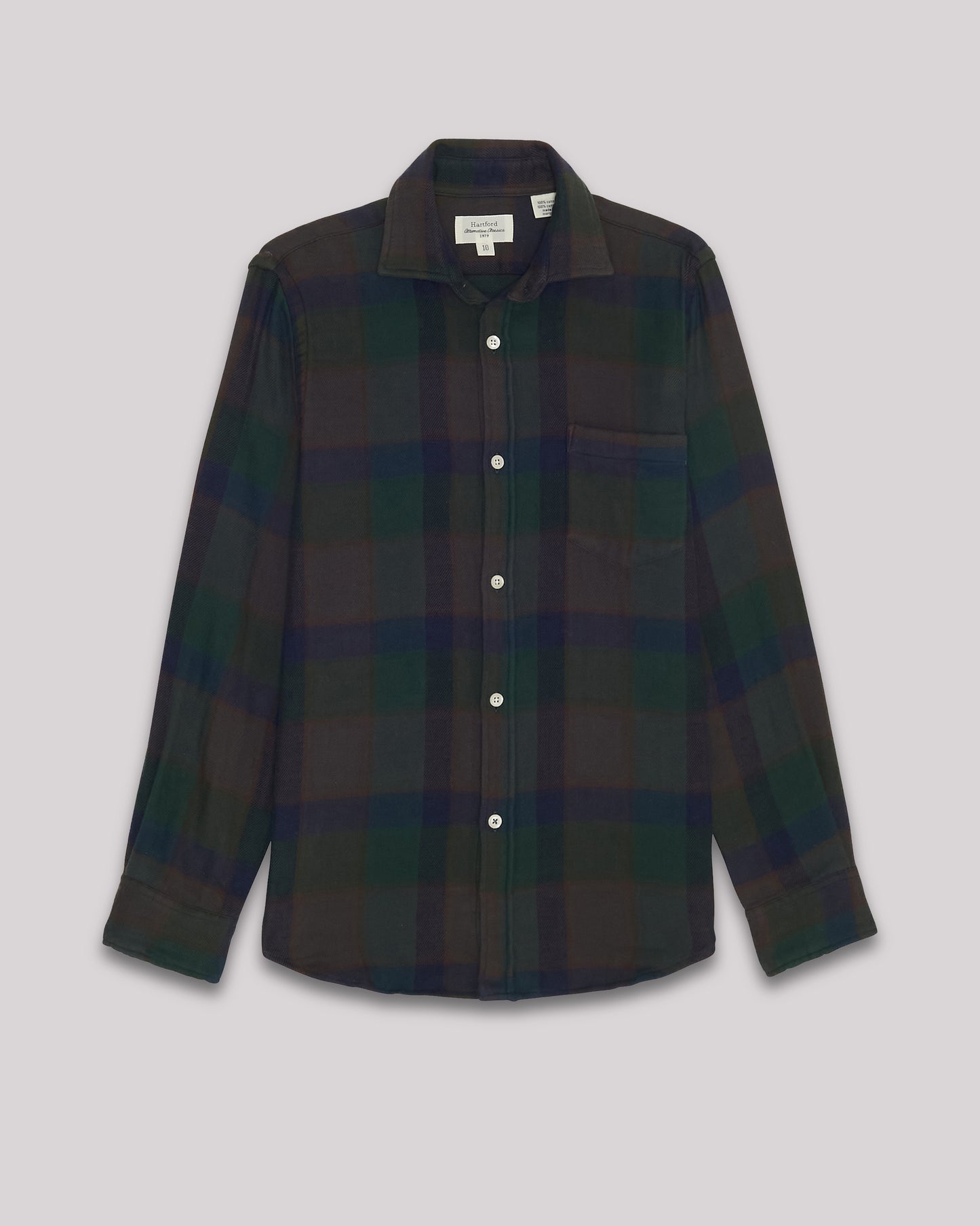 Paul Boy's Green double face plaid flannel Shirt