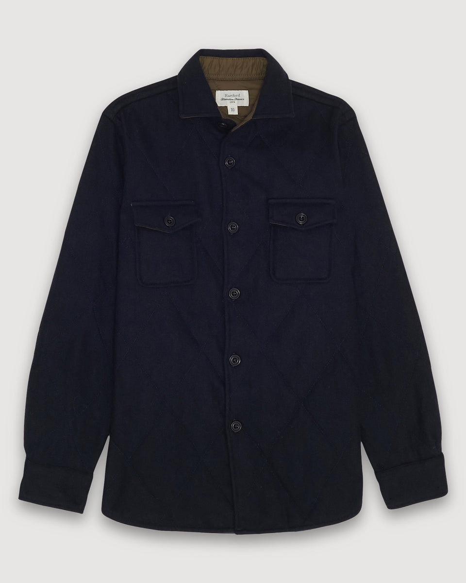 Peter Boy's Navy Blue recycled wool Shirt - Image alternative