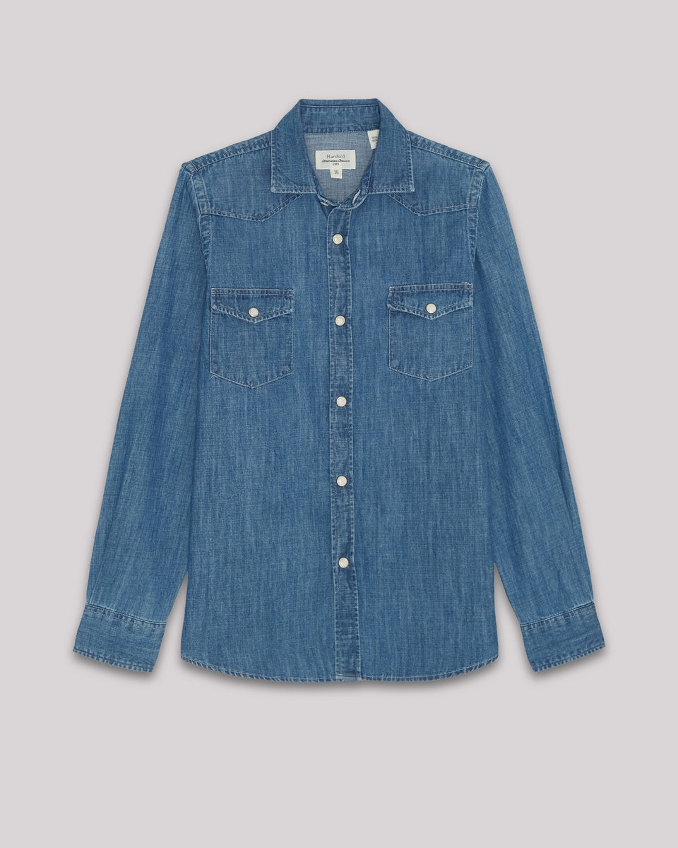 Phoenix Boy's Indigo denim Shirt - Image alternative