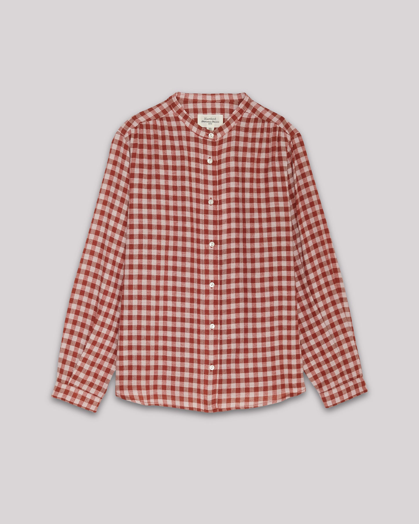 Chemise Fille en laine mélangée imprimé à carreaux Brique & Rose Coda