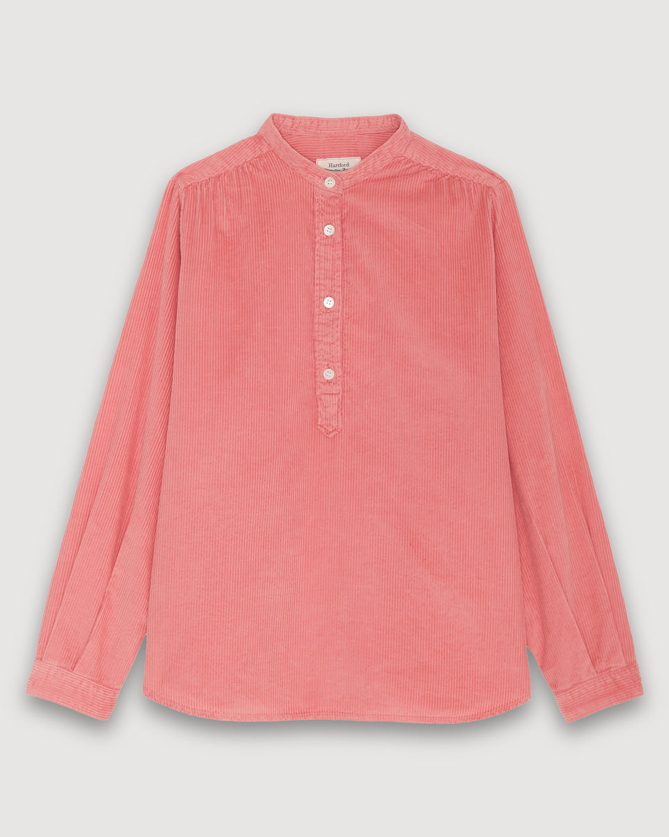 Chemise Fille en en velours côtelé Rose Poudré Codex - Image alternative