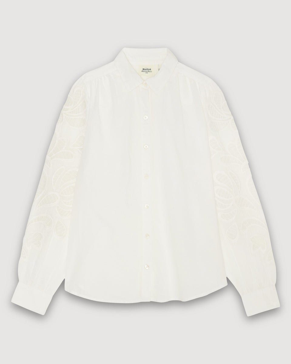 Cherry Girl's Off-White cotton veil Shirt - Image alternative