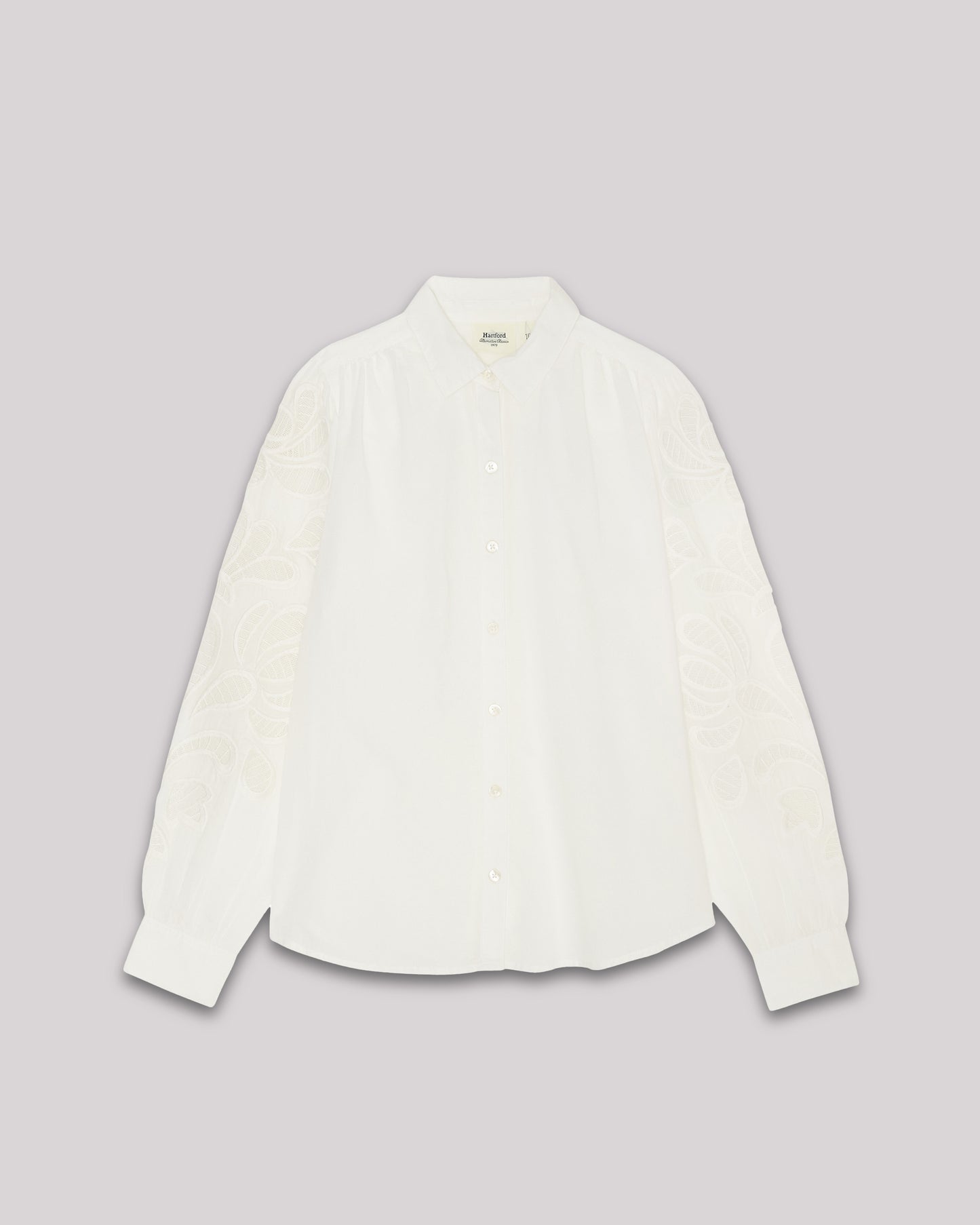 Cherry Girl's Off-White cotton veil Shirt