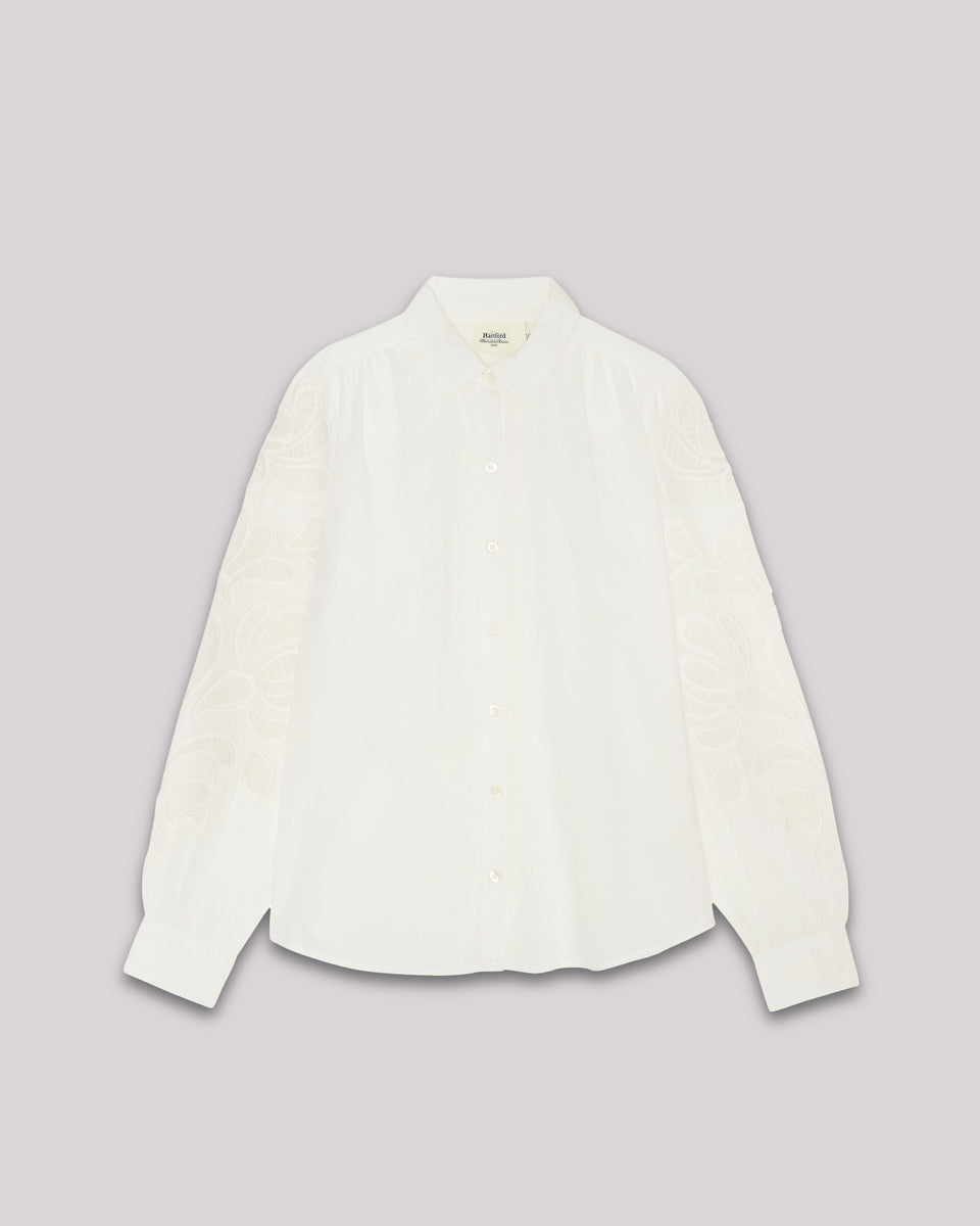 Cherry Girl's Off-White cotton veil Shirt - Image alternative