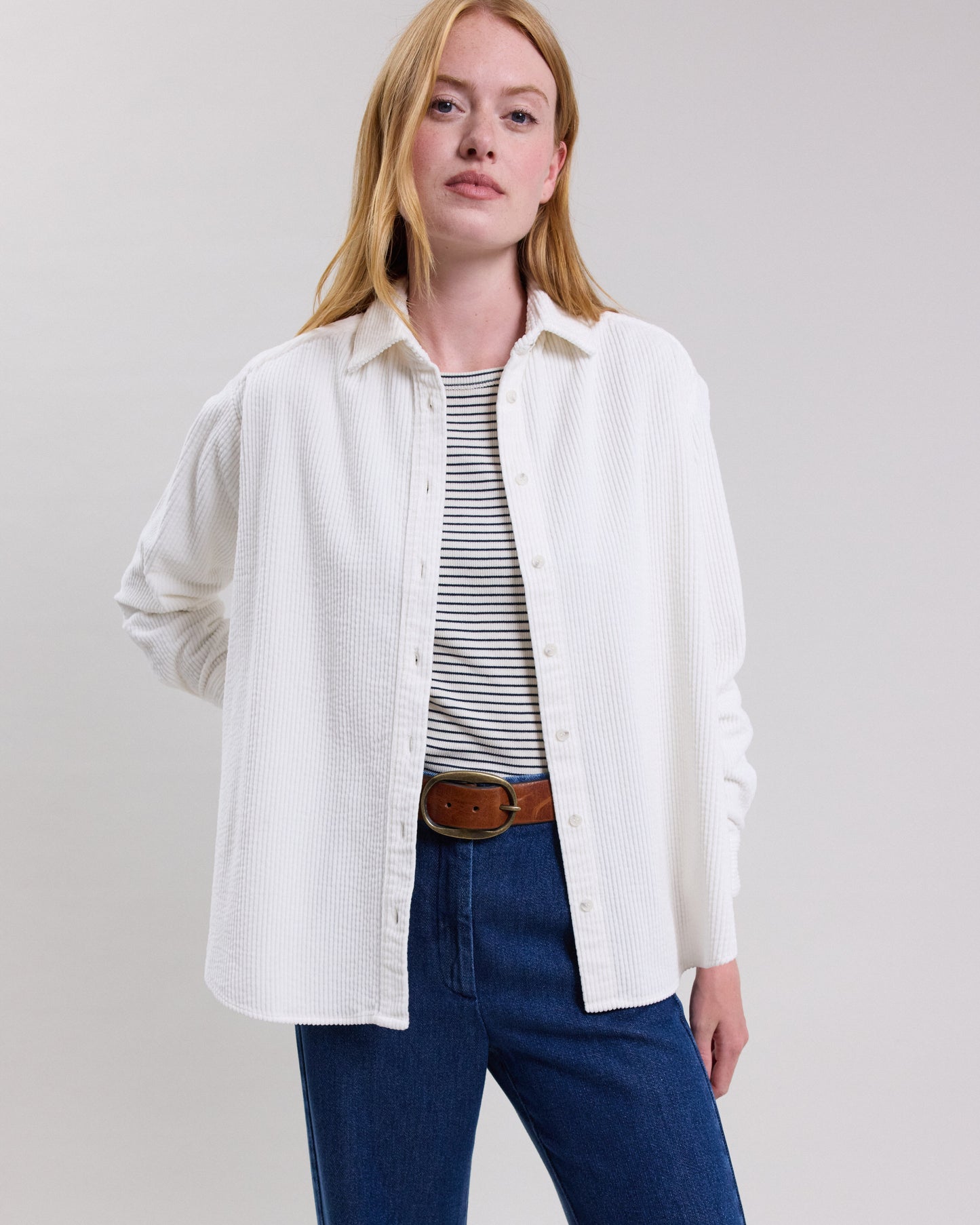 Cinema Women's off-white corduroy Shirt