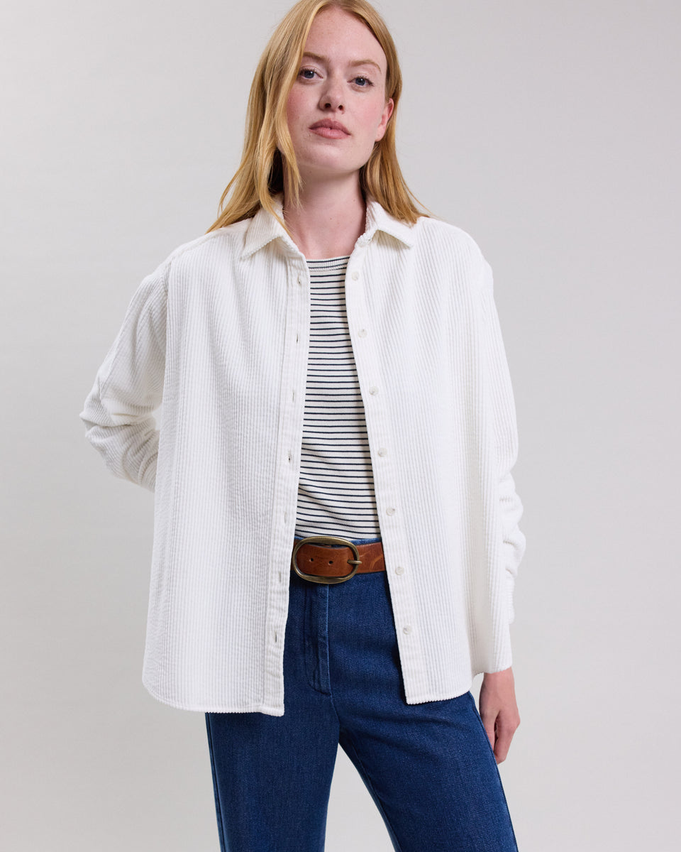 Cinema Women's off-white corduroy Shirt - Image principale