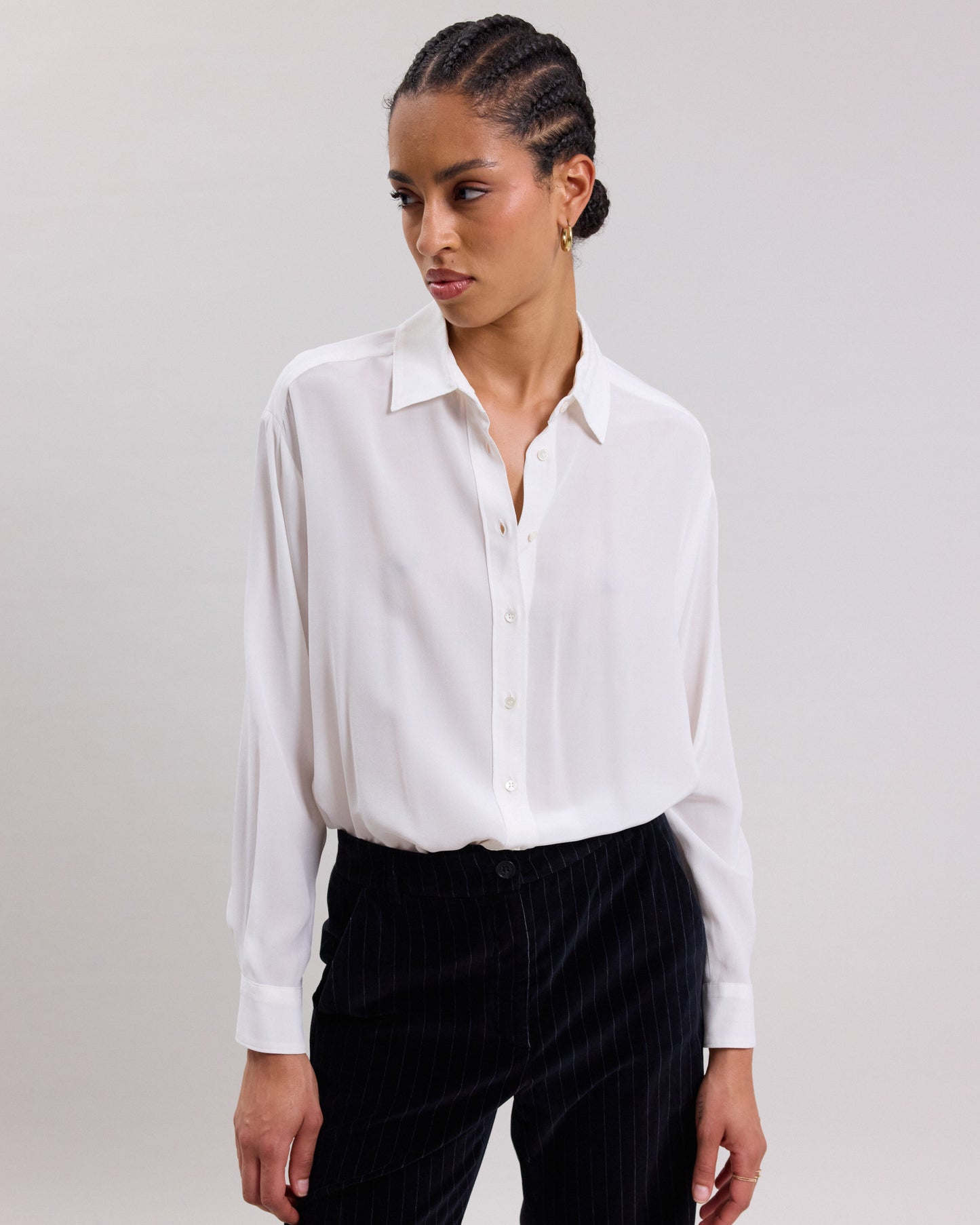 Chemise Femme en soie Ecru Cinema