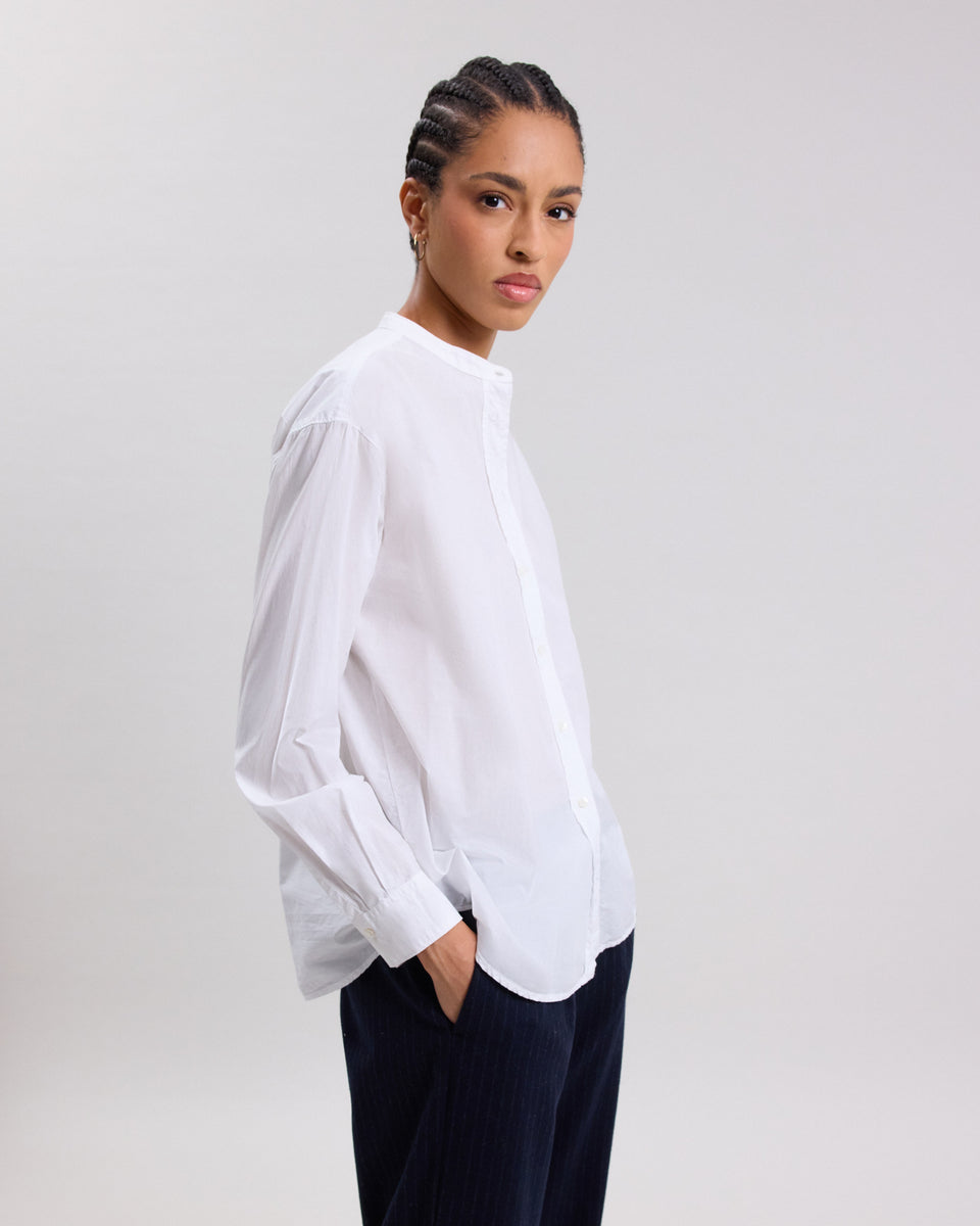 Cristal Women's white poplin Shirt - Image principale