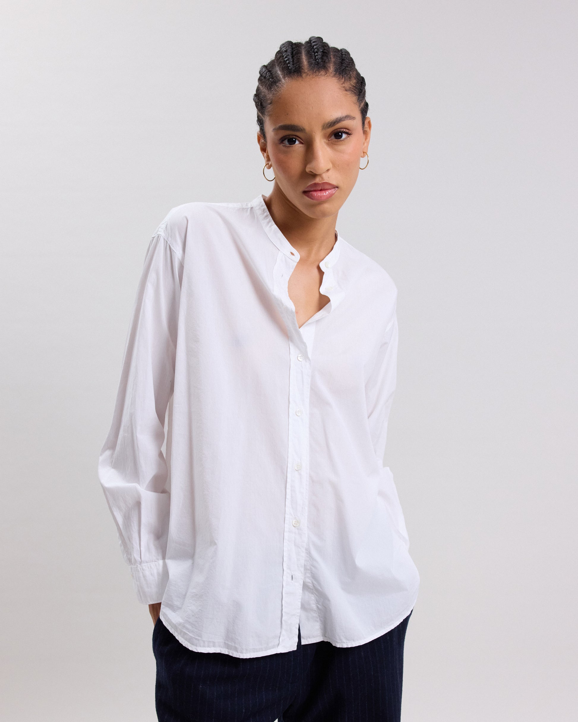 Chemise Femme en popeline Blanc Cristal BCCK607-20