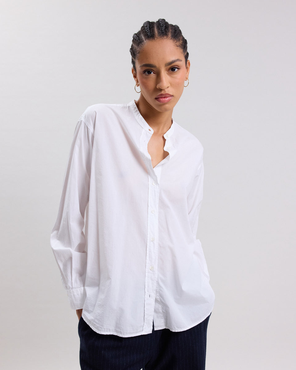 Chemise Femme en popeline Blanc Cristal - Image alternative