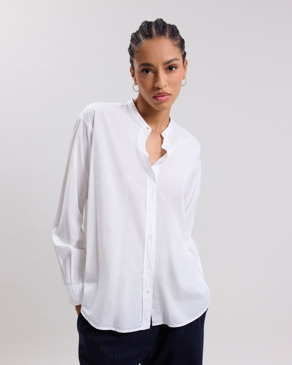 Chemise Femme en popeline Blanc Cristal - Image alternative