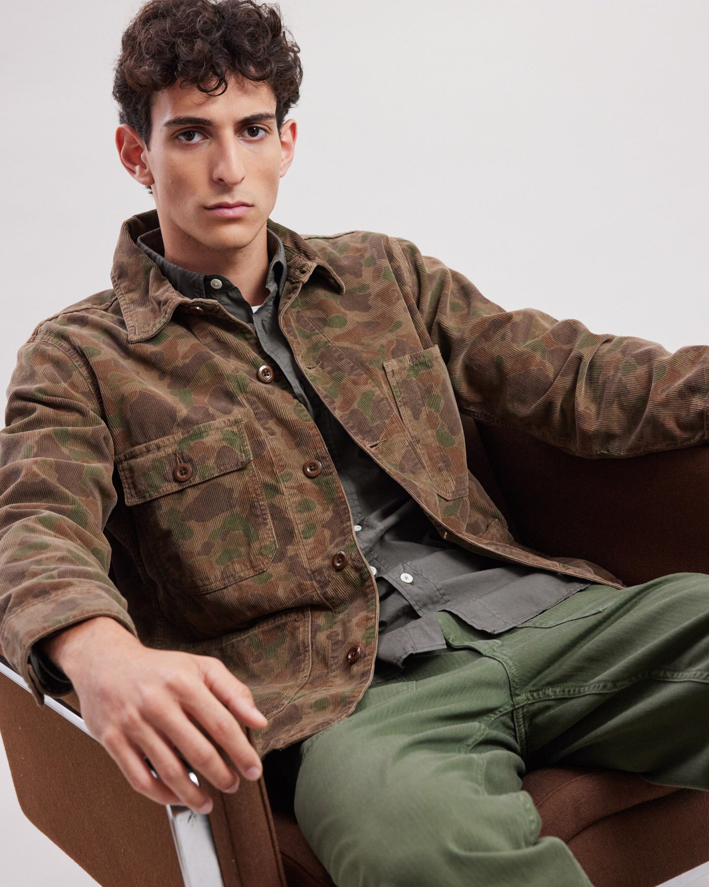 Veste Homme en velours côtelé imprimé Camo Jack