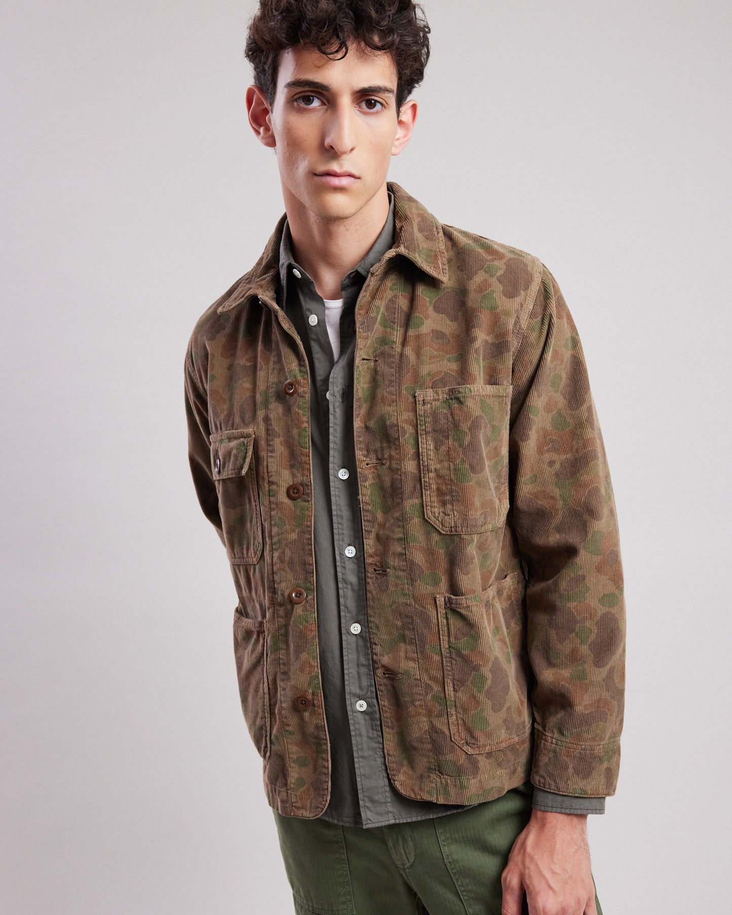 Veste Homme en velours côtelé imprimé Camo Jack