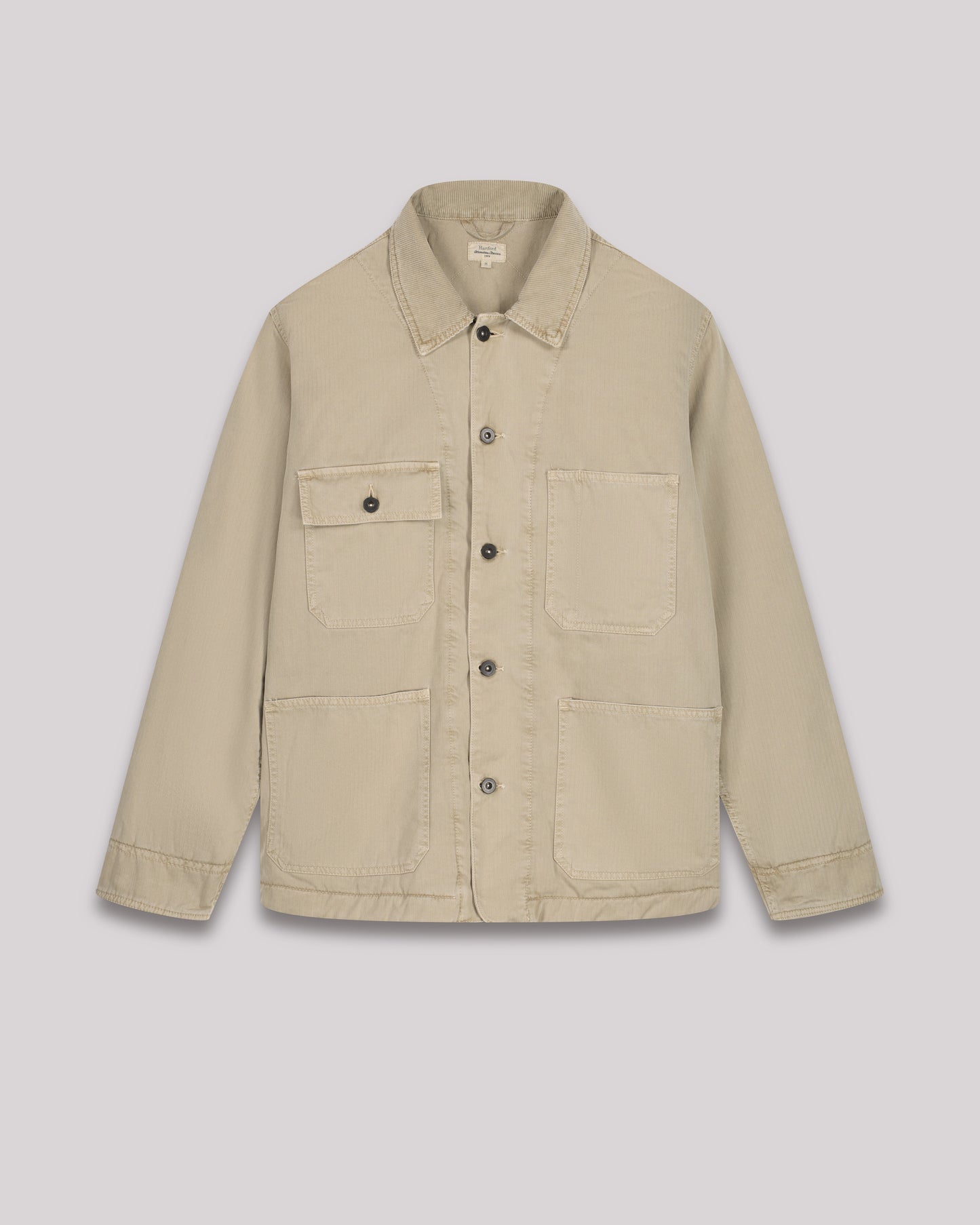 Veste Homme en coton à chevrons Beige Jig