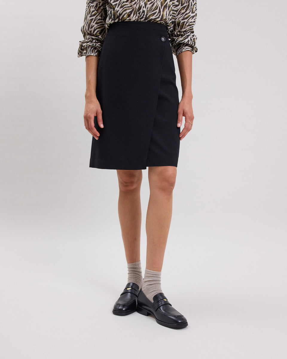 Jonka Women's black crepe Skirt - Image alternative