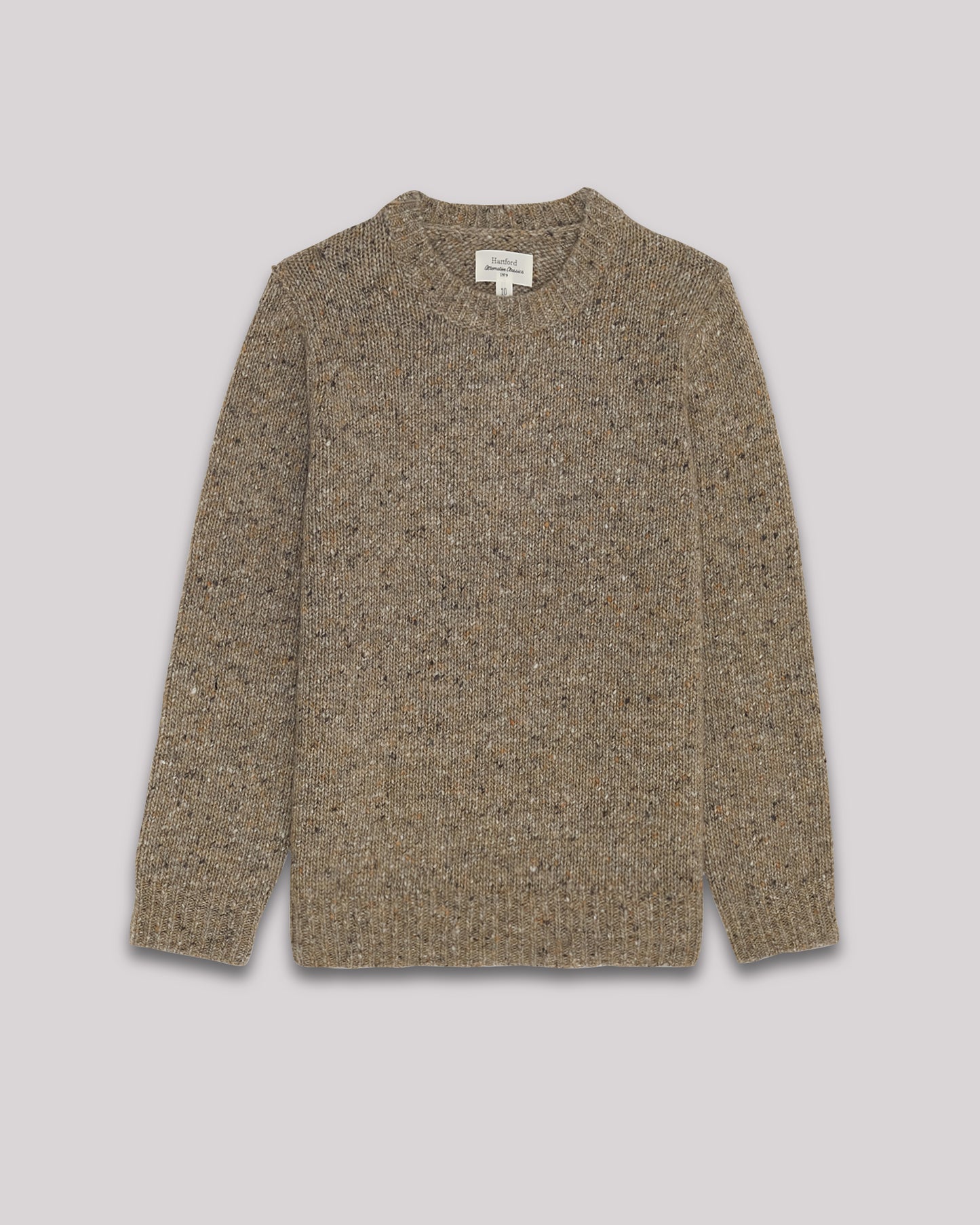 Pull Garcon en laine shetland Brun