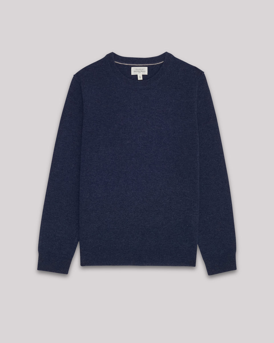 Boy's Indigo wool & cashmere Sweater - Image principale