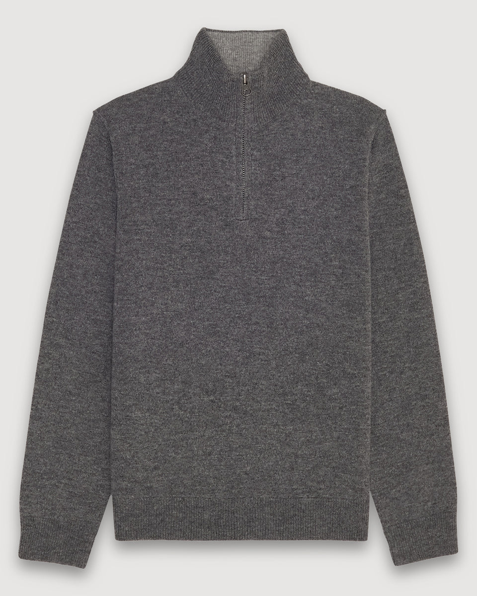 Trucker Boy's Gray wool & cashmere Sweater - Image principale