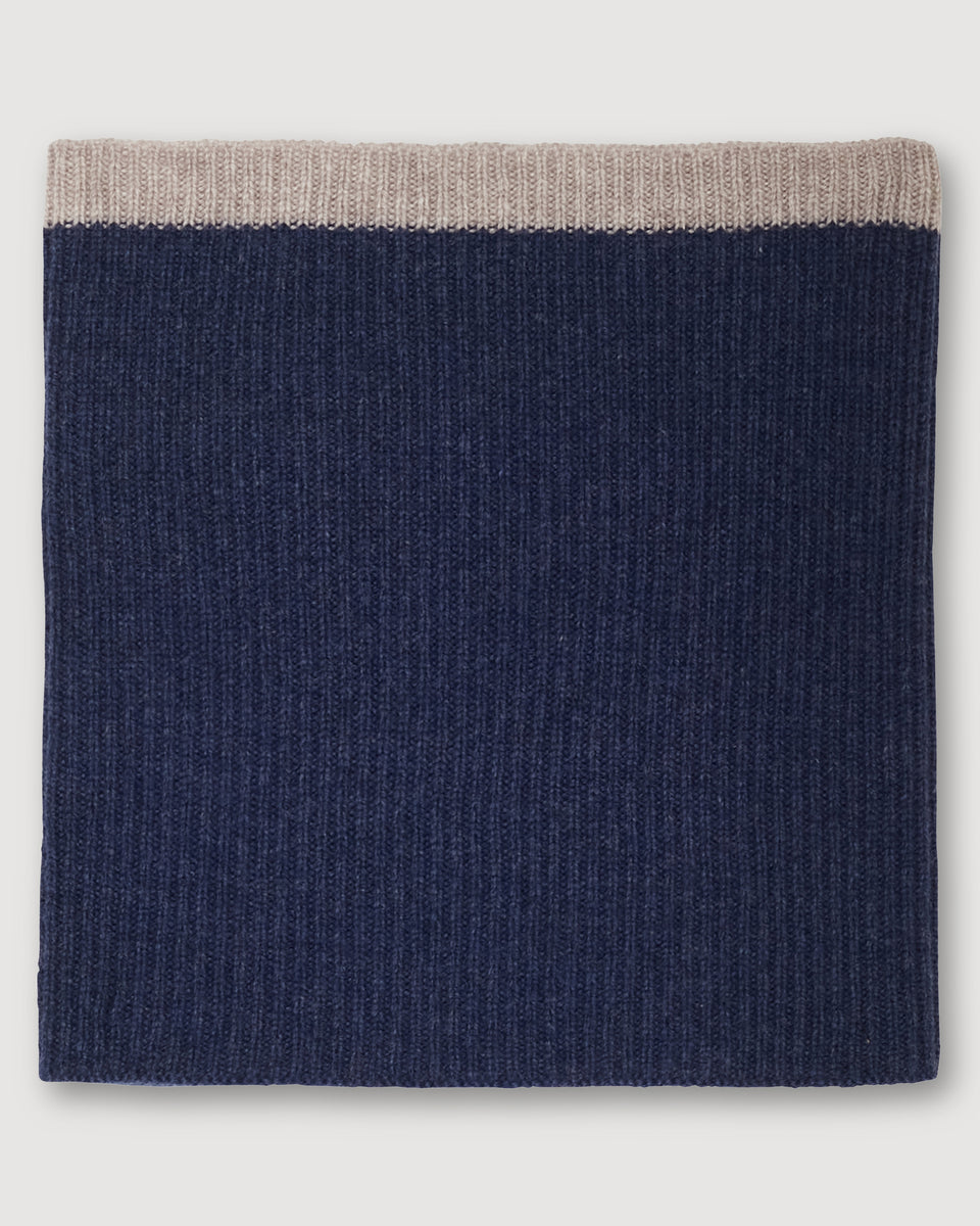 Boy's Indigo wool & cashmere Snood - Image principale