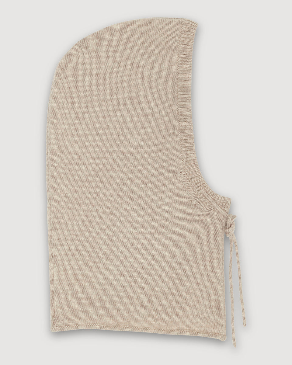 Meeri Girls' Beige merino wool & cashmere Beanie - Image principale