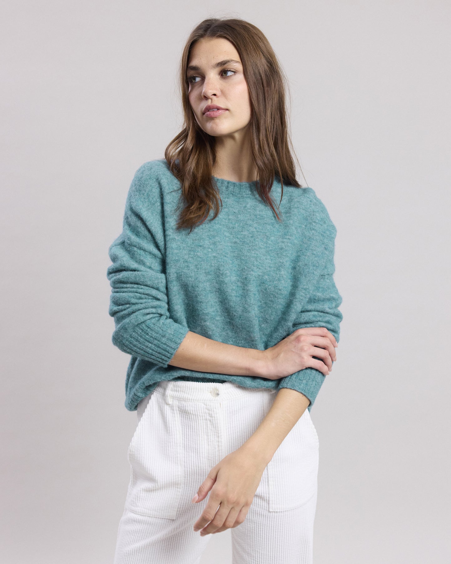 Matrix Women's Sage Green alpaca & merino wool Sweater