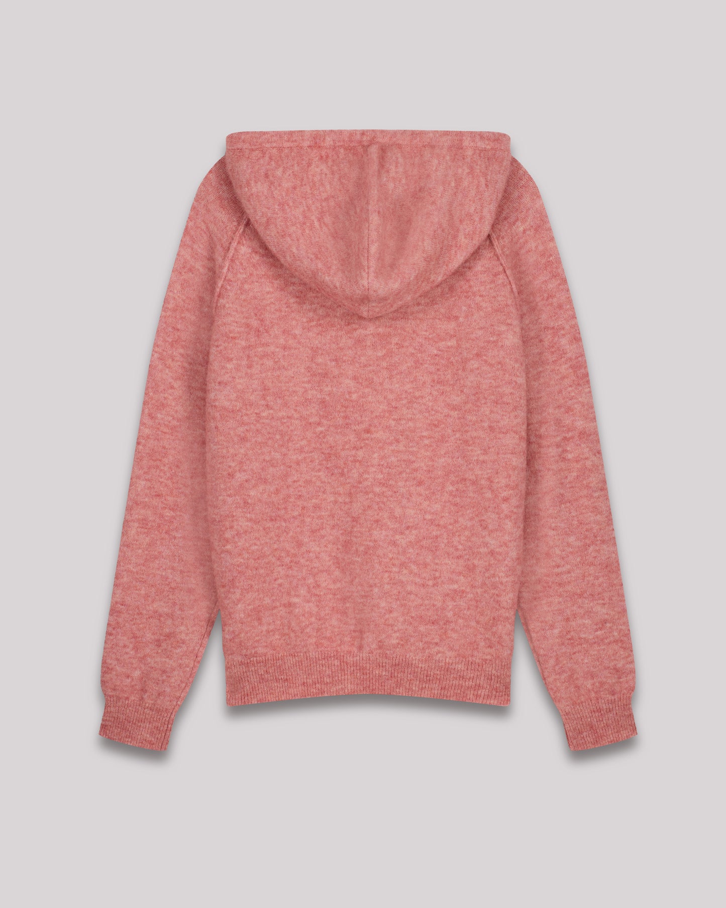 Pull Femme en alpaga & laine mérinos Rose chiné Macle Hoody BCMK510-04