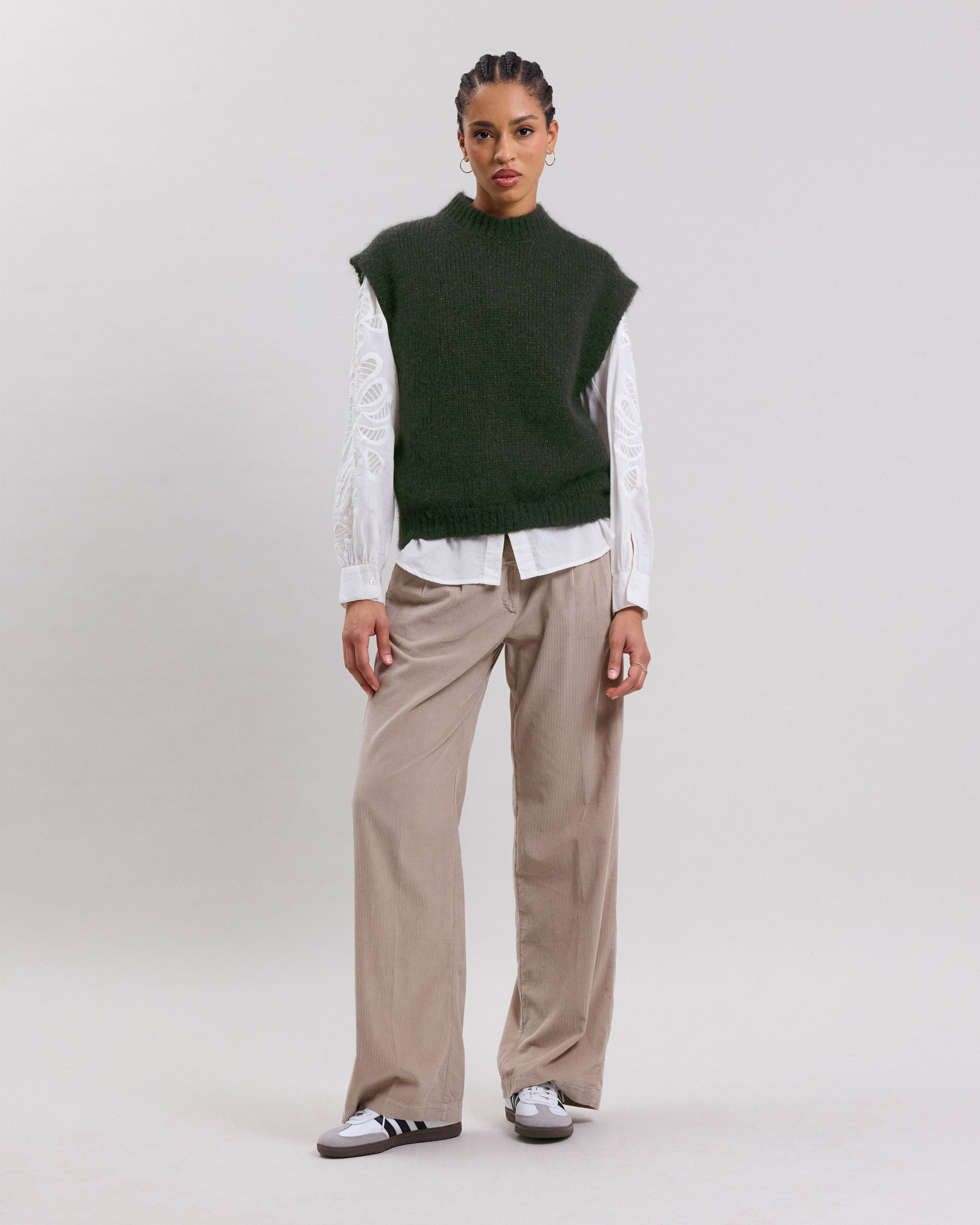 Maori Women's Military Green & Gold alpaca blend and lurex Maori Women's Military Green & Gold alpaca blend and lurex