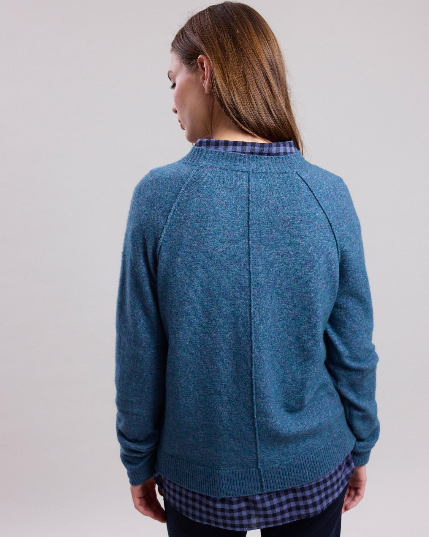 Pull Femme en laine et cachemire Bleu Polaire Maude