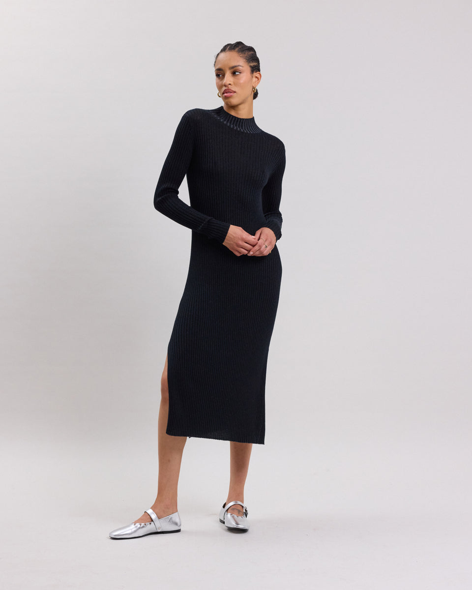 Maous Women's Black wool & cashmere Dress - Image principale