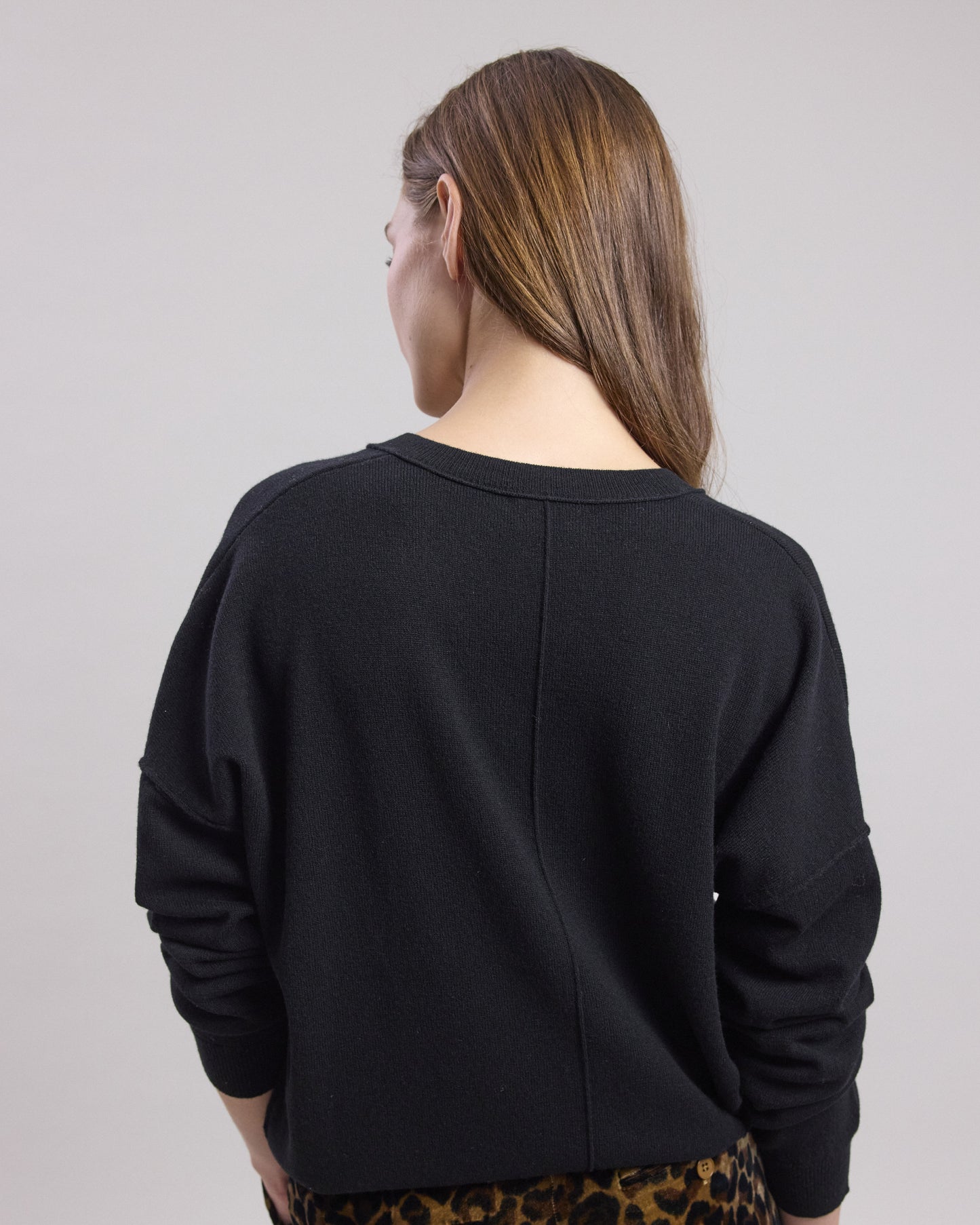 Pull Femme en laine mérinos & cachemire Noir Miju