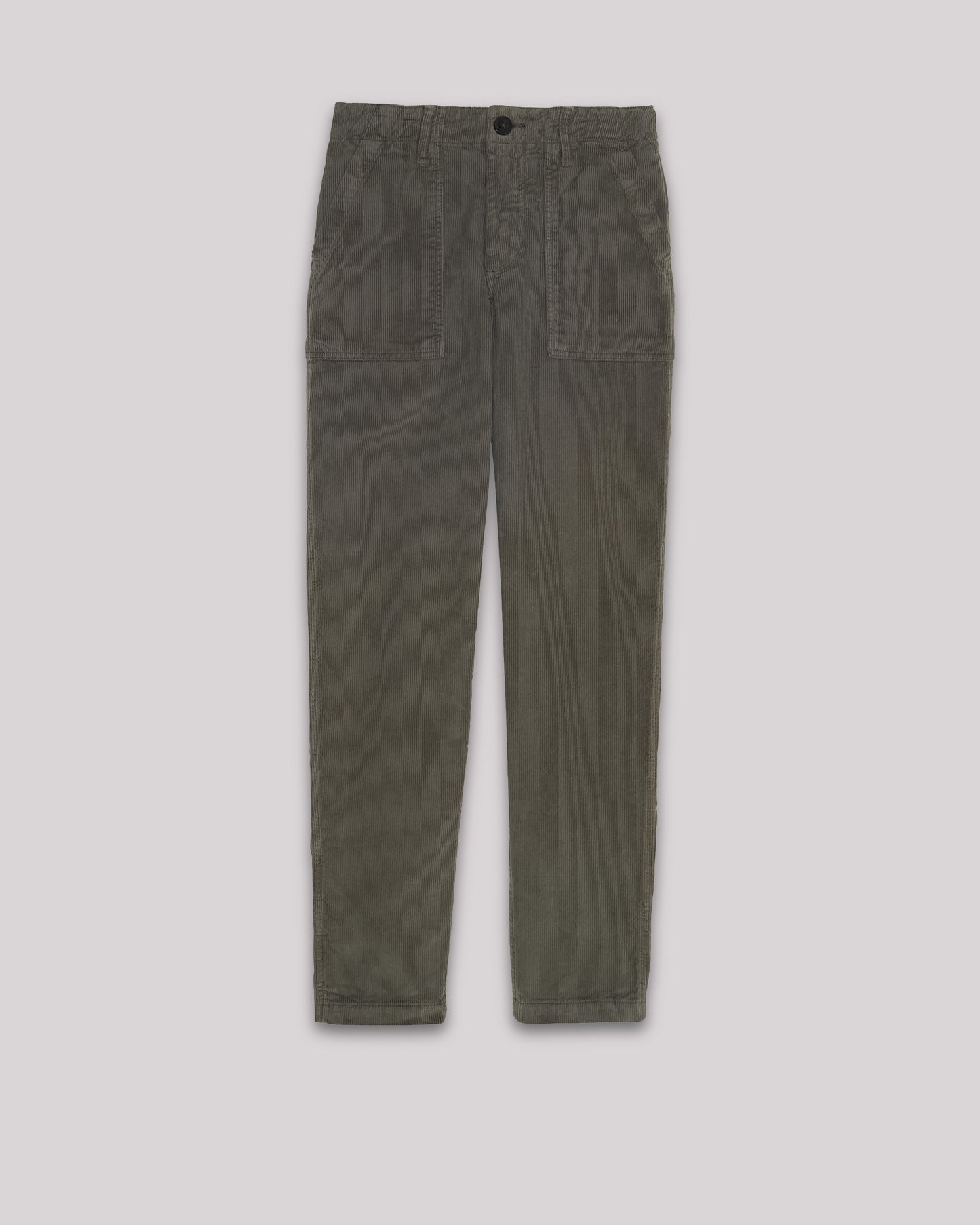 Pantalon Garcon en velours côtelé Olive Fatigue