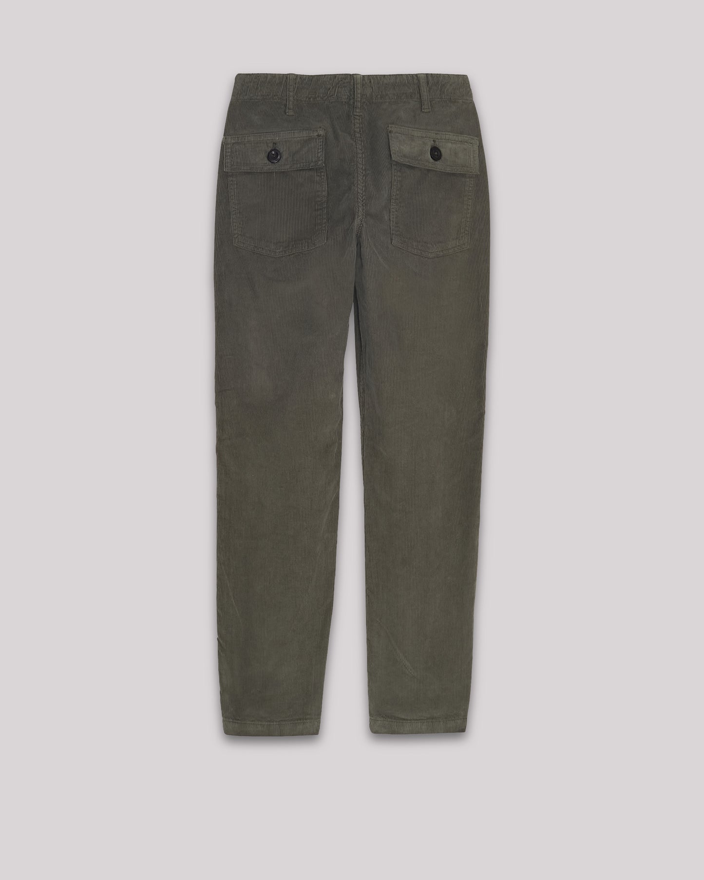 Pantalon Garcon en velours côtelé Olive Fatigue