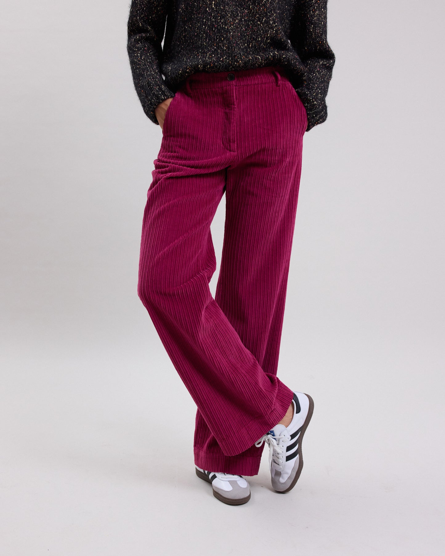 Pantalon Femme en velours côtelé Framboise Pandore