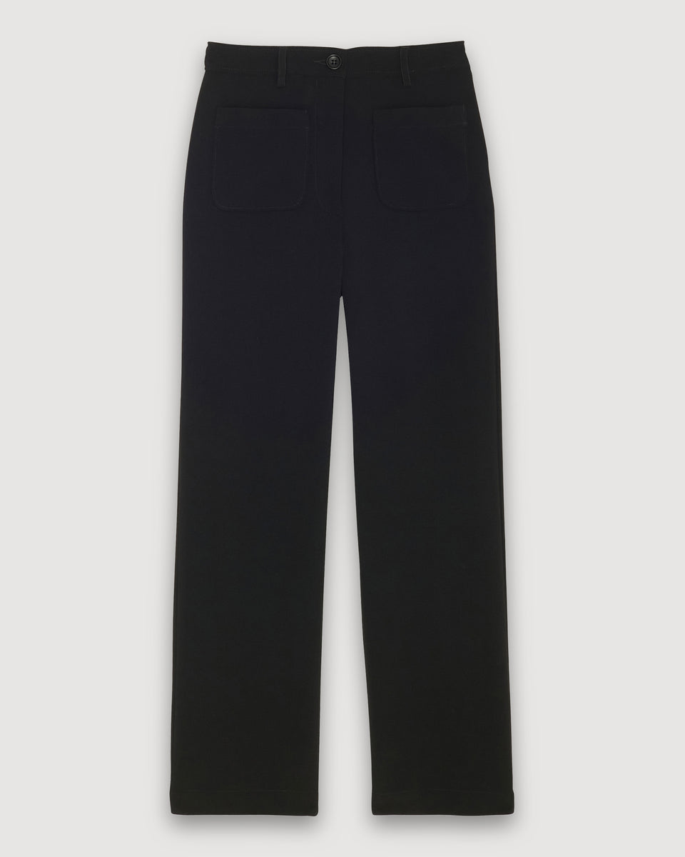 Pantalon Fille en crêpe Noir Poli - Image principale