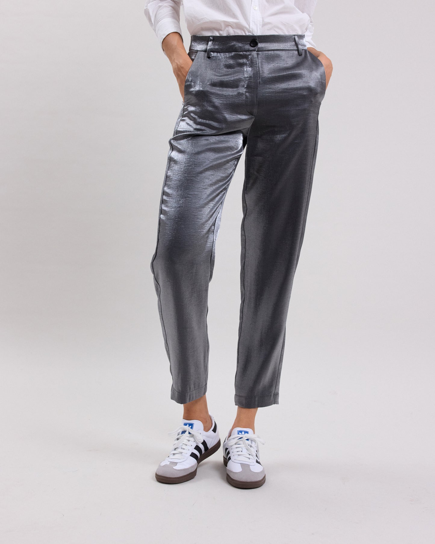 Pantalon Femme en viscose Gris Perfect