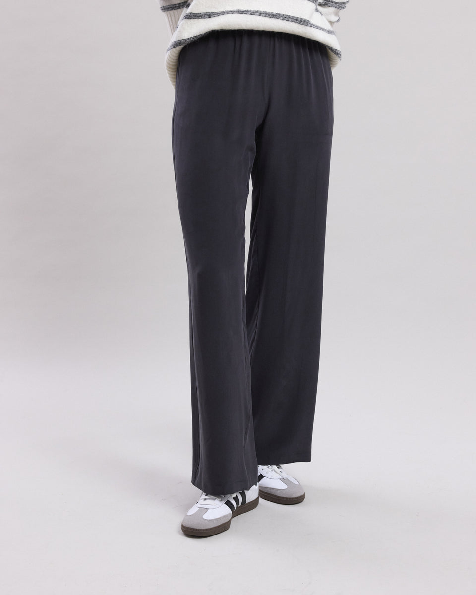 Pantalon Femme en soie Anthracite Plaisance - Image alternative