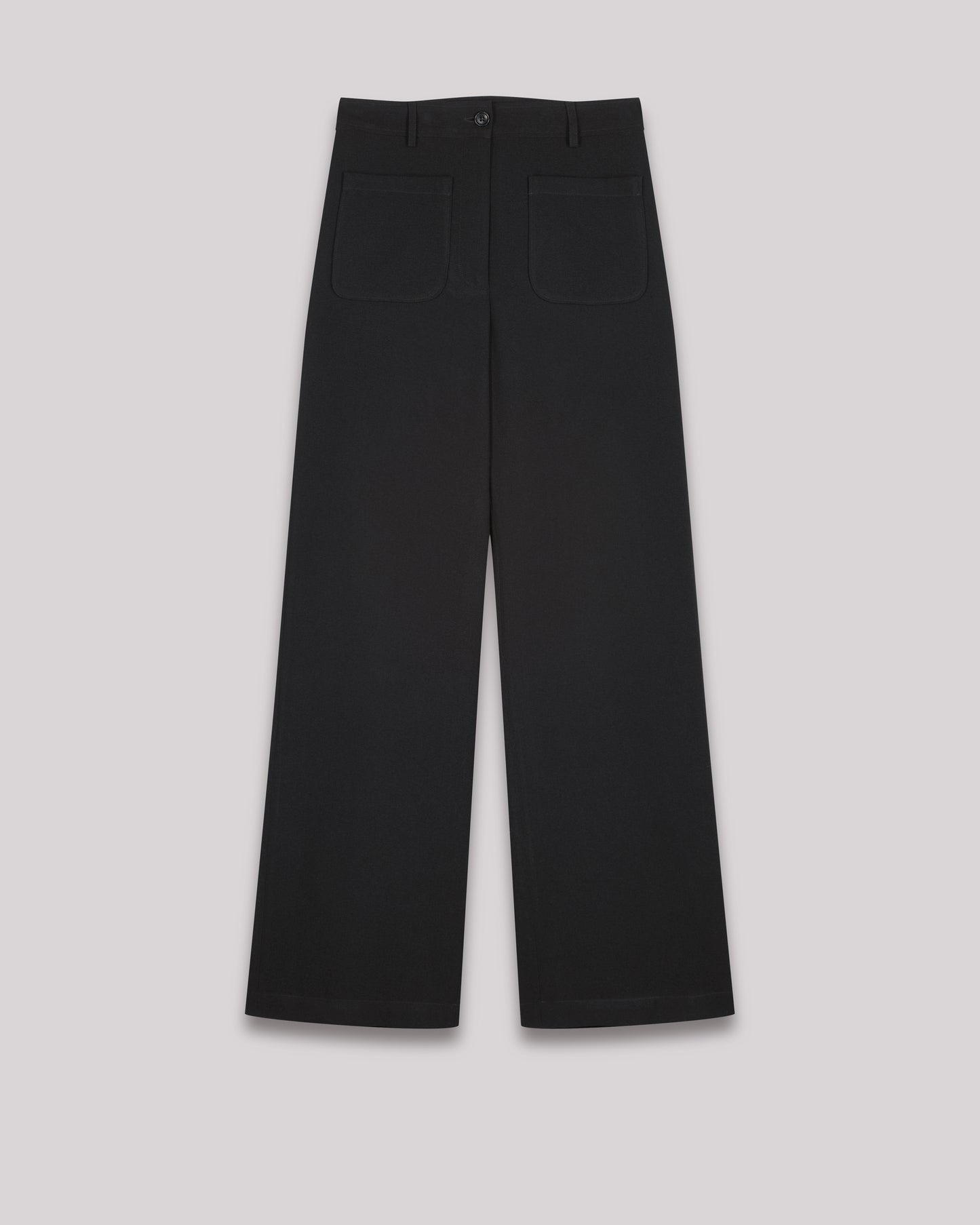 Pantalon Femme en crêpe Noir Poli BCPN613-01