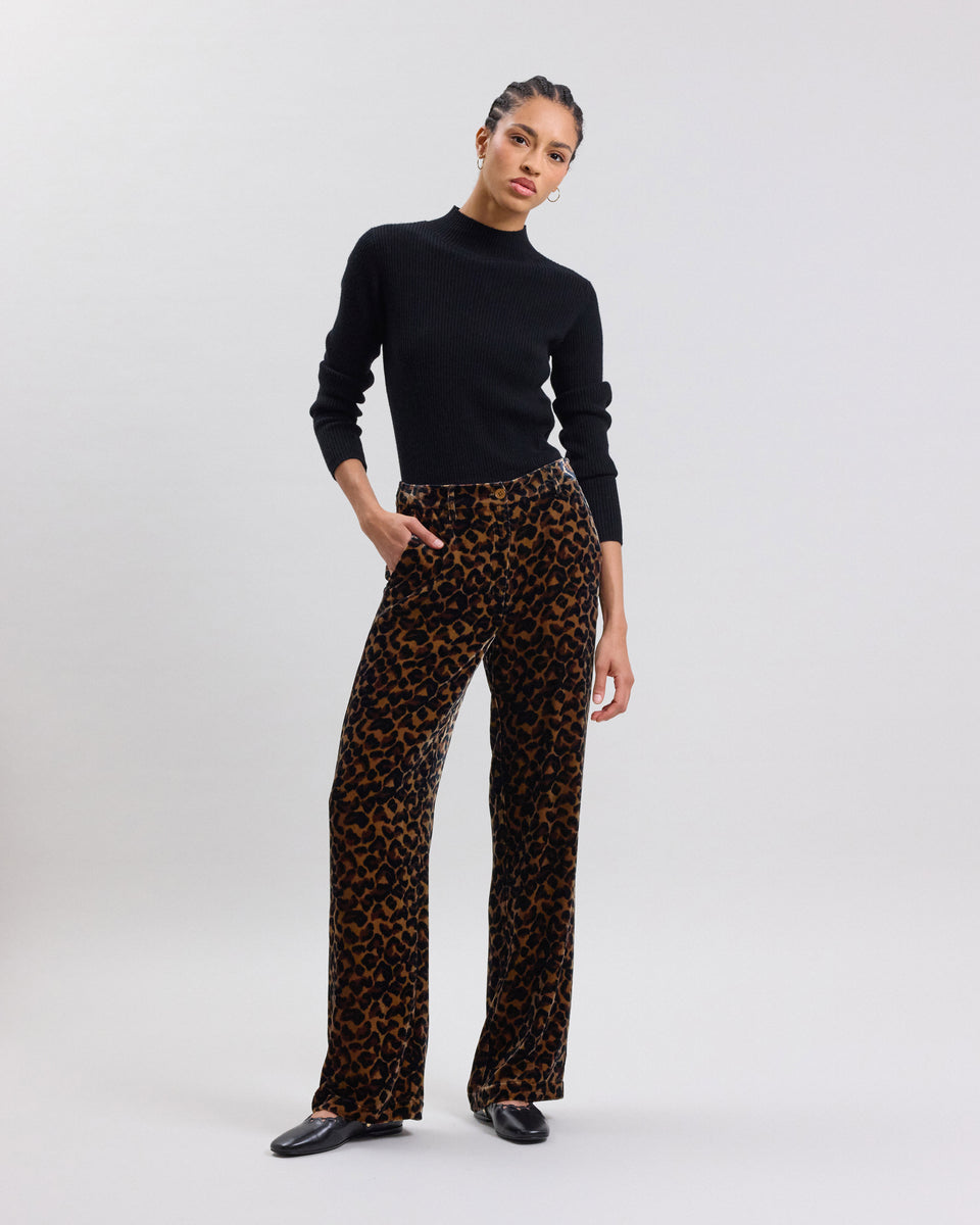 Pilgrim Women's Leopard print velvet Pants - Image principale