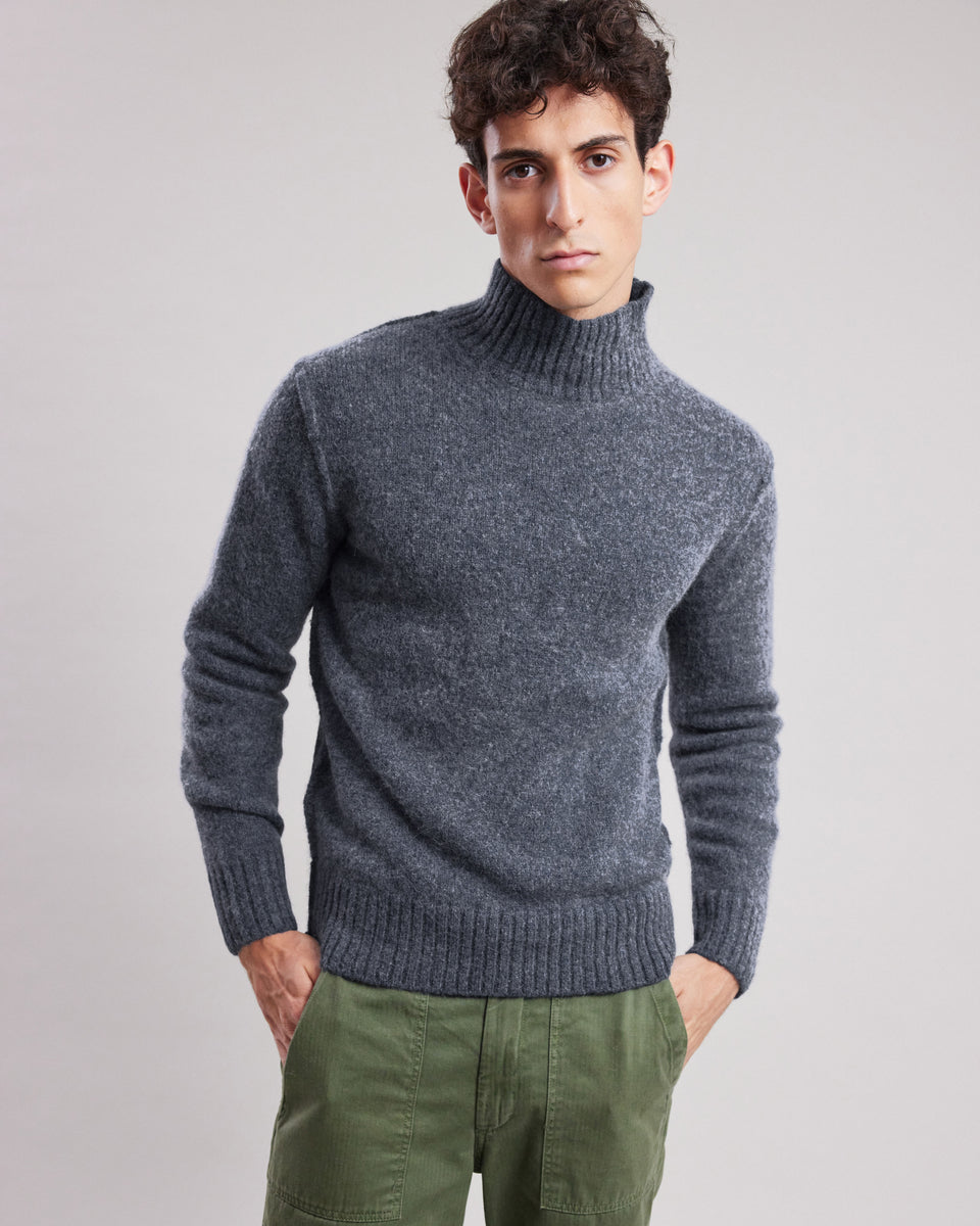 Men's Denim wool & cashmere Sweater - Image principale