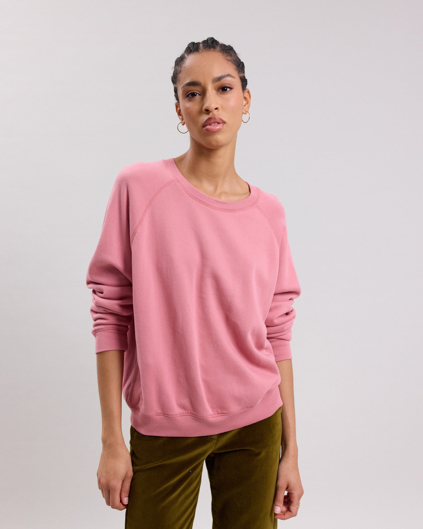 Sweatshirt Femme en coton & modal Rose Tavetti BCQA507-02