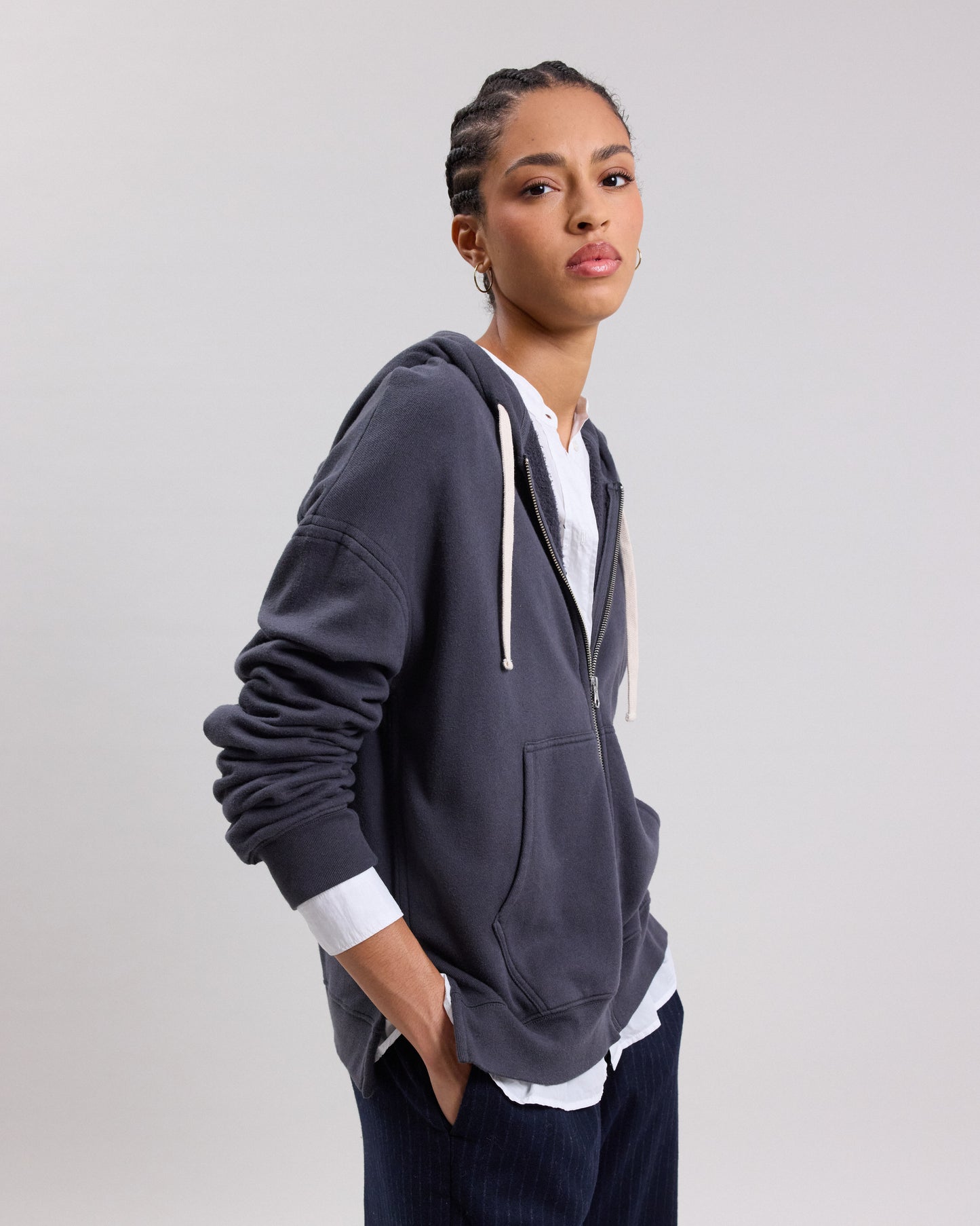 Sweatshirt Femme en coton & modal Carbone Tali BCQC507-05