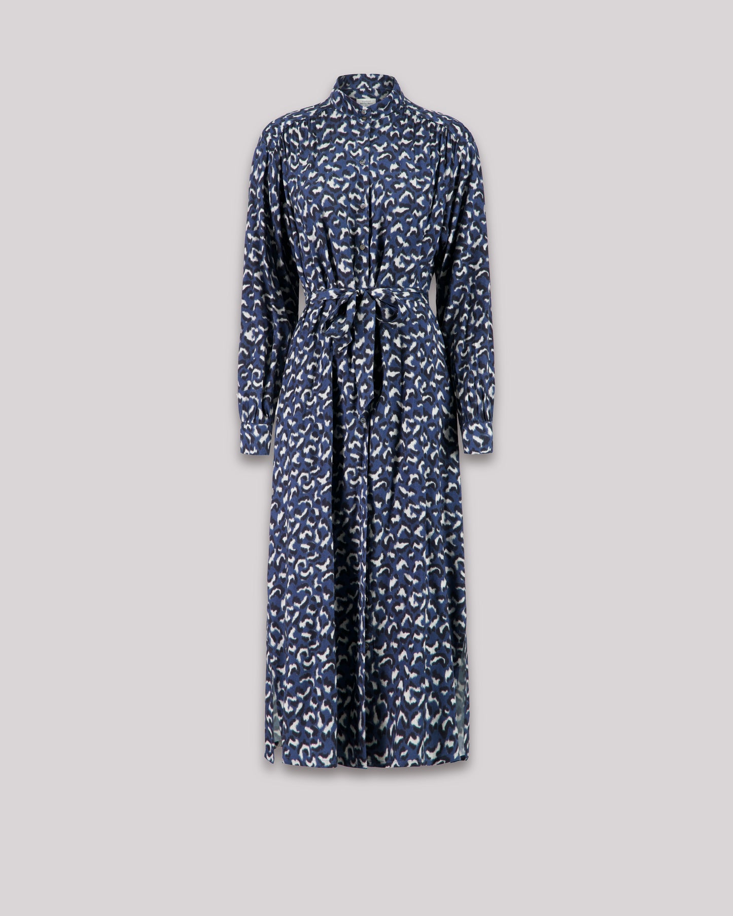 Robe Femme en viscose imprimé léopard Bleu Rafali BCRA618-03