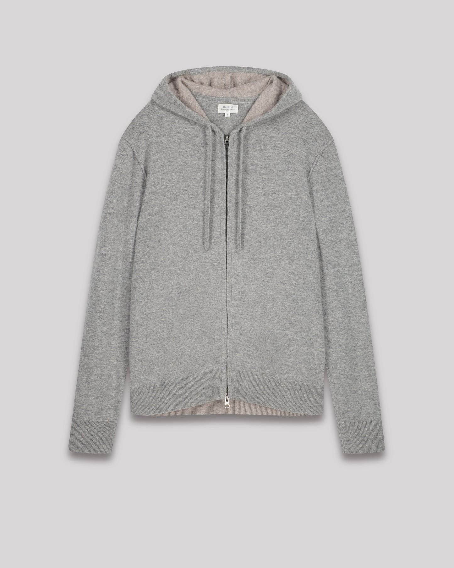 Pull à capuche Homme en laine & cachemire Gris