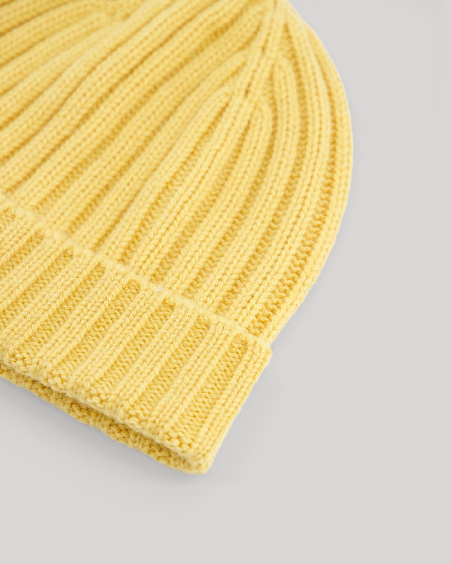 Men's Yellow wool & cashmere Beanie