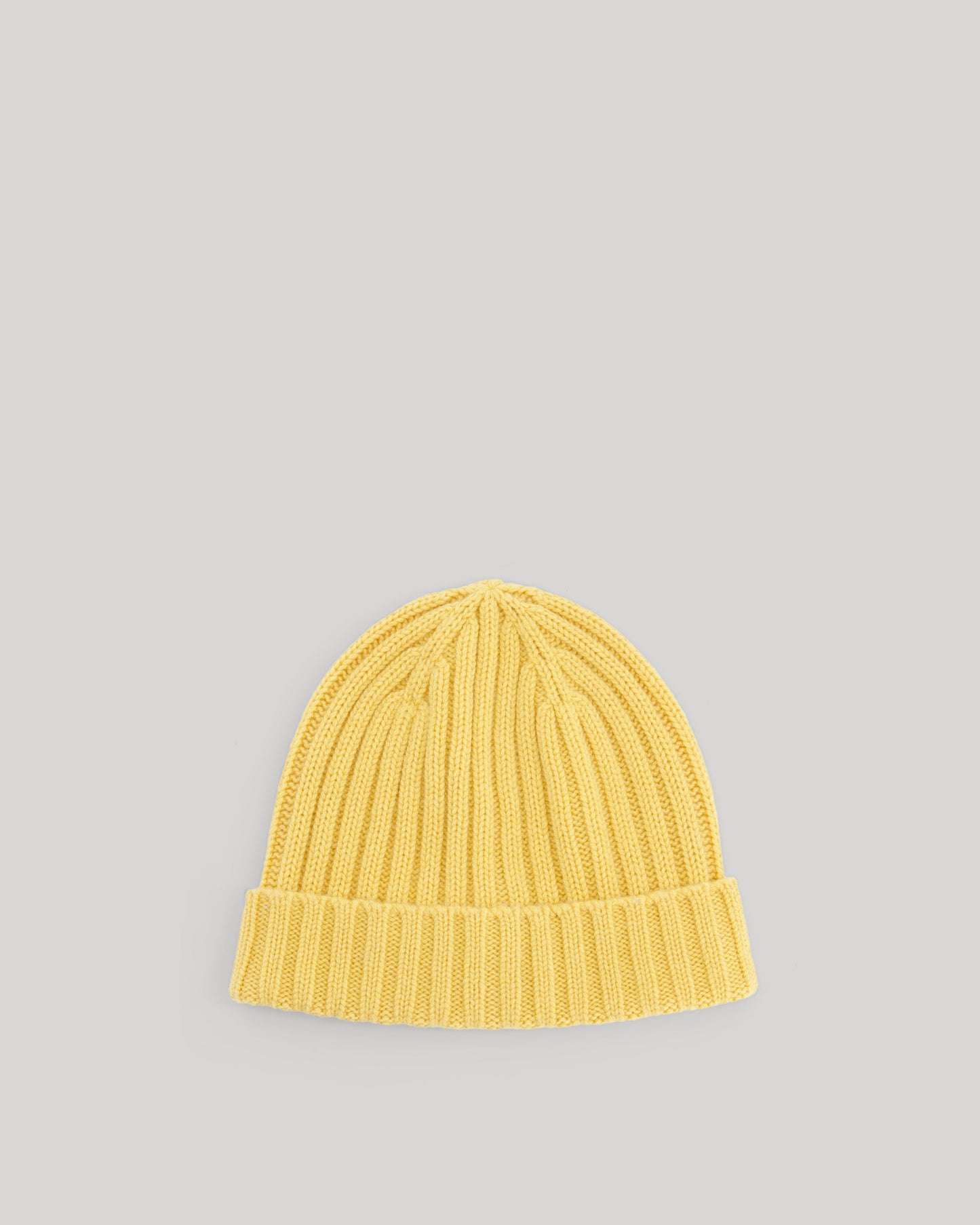 Men's Yellow wool & cashmere Beanie