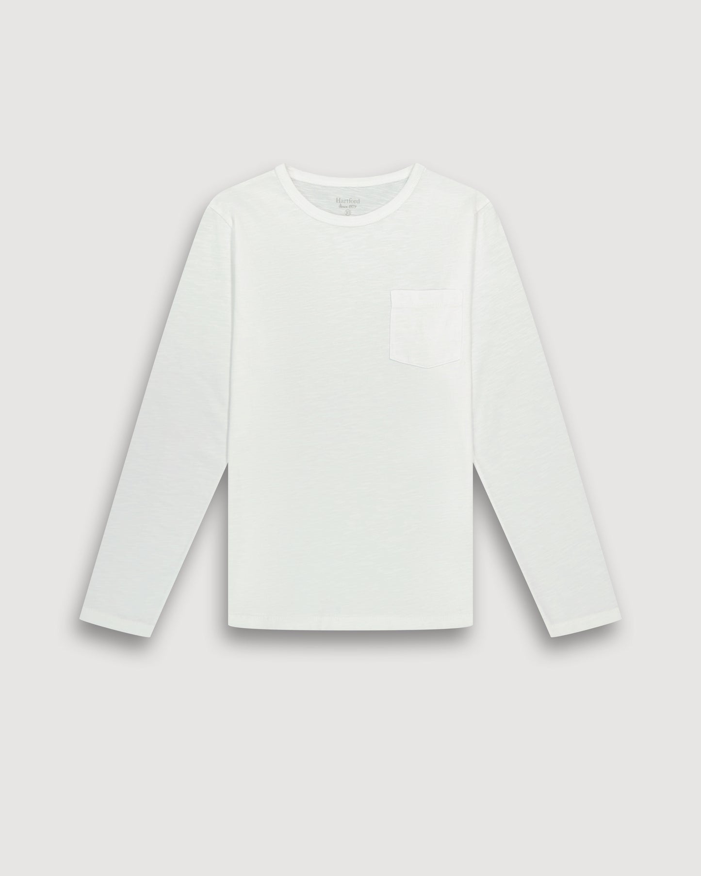 Tee shirt Garcon en coton slub Blanc Pocket