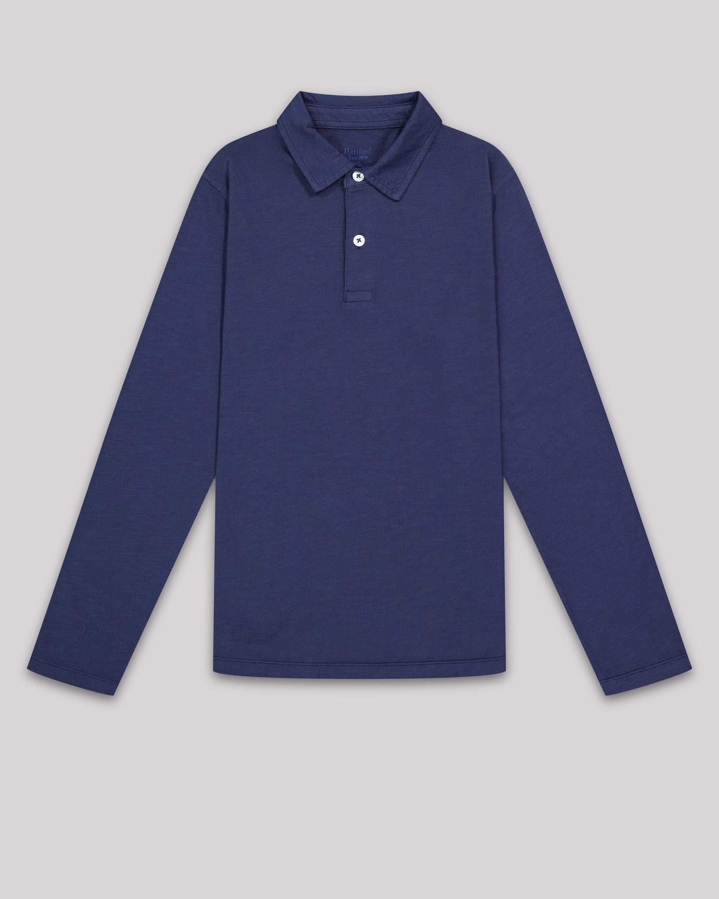 Boy's Navy Blue slub jersey Polo