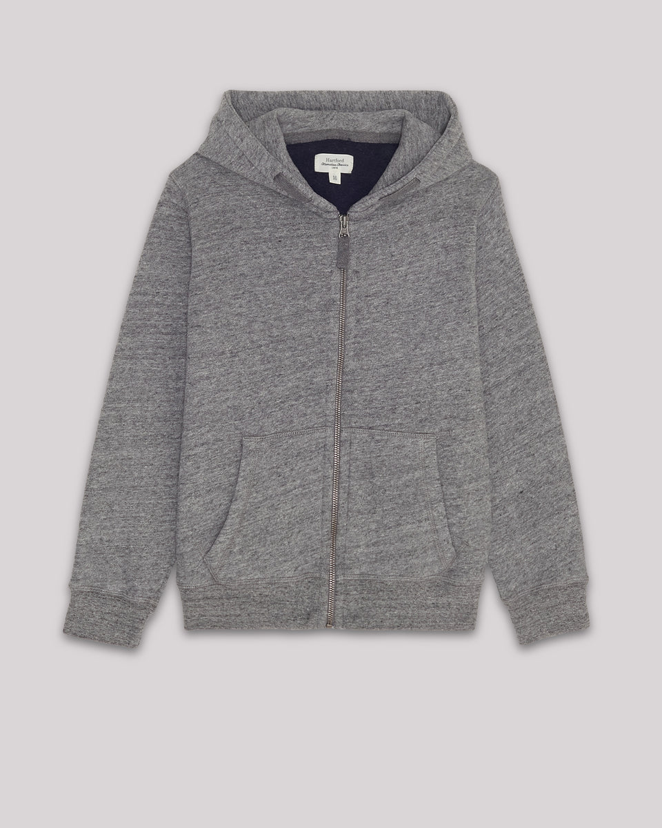 Boy's Heather Gray & Navy cotton & wool Sweatshirt - Image principale